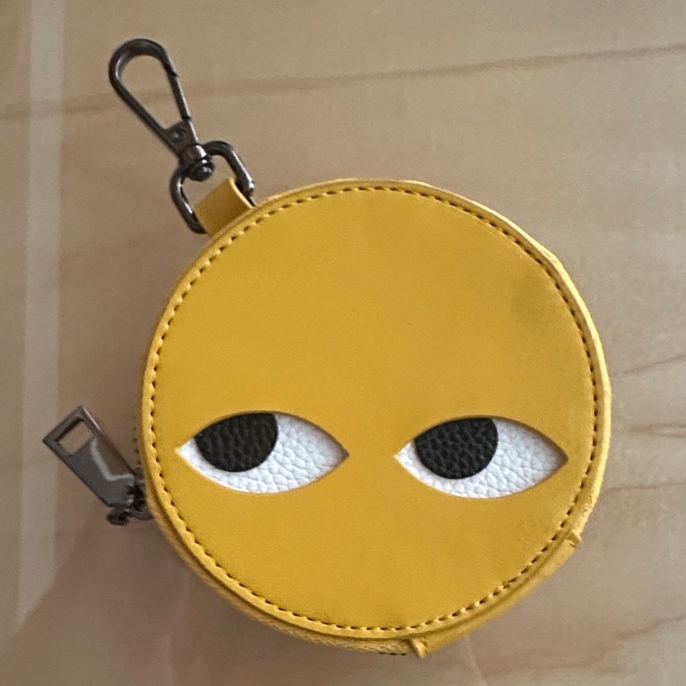 Dottie Yellow Leather Pouch Charm